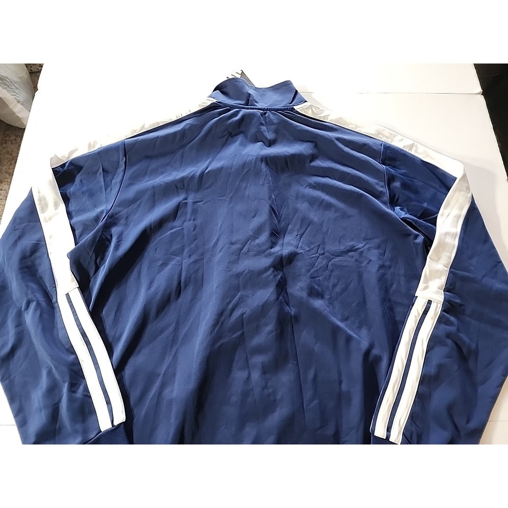 adidas Men's XLT 3-Stripes Colorblock Track Jacket Navy Blue White JL8597 NWT - Picture 12 of 12